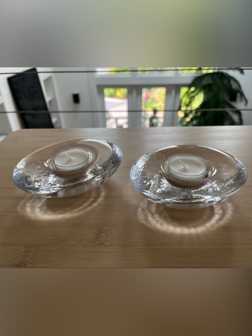 Simon Pearce set of 2 votive holders